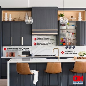 2.8K views · 310 reactions | Take your kitchen game to new heights with these storage saving and organising tips. | OK Furniture Botswana | Facebook