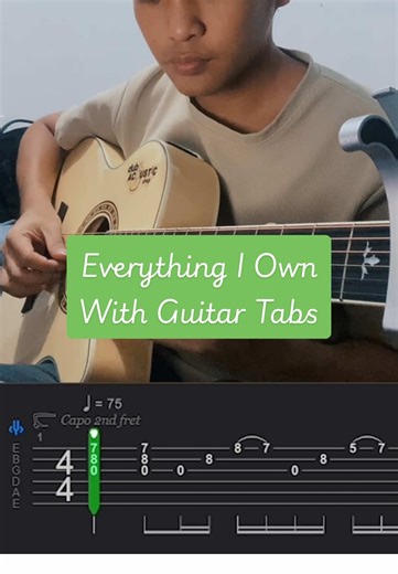 Guitar Fingerstyle Tabs for Everything I Own