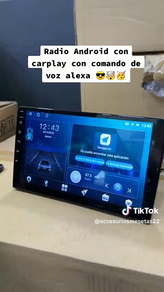 Radio con Carplay y Comandos de Voz Alexa para Autos