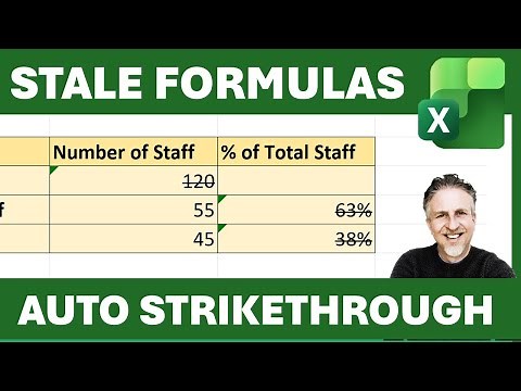 Why is Excel Applying Automatic Strikethrough - Stale Formulas