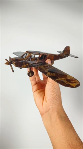 Boney | craft of coco | master ideas on Instagram: "Easy Making A Coconut Shell Aeroplane 🛩️🥥 |Diy #coconutshellcraft #coconutshellproduct #coconutshellcraftideas #craft #diy"