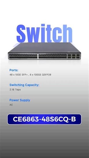 CE6863-48S6CQ-B, Huawei CloudEngine 6800 Series Switches #huawei #switch #shorts