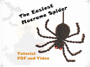 Macrame Spider DIY Tutorial: Beginner Basic Knots Guide (PDF & Video) - Etsy