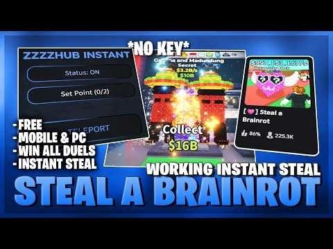 [💘 INSTANT STEAL] Steal A Brainrot Script – NO KEY | WORKING INSTANT STEAL | FAST STEAL | DESYNC
