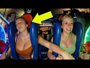 50 Girls Passing Out | Insane Slingshot Ride Reactions