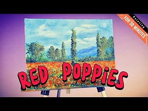 Speed Painting - Learn How to Draw a Red Poppy in 30 Minutes!