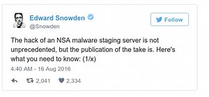 Snowden explains the Shadow Brokers/Equation Group/NSA hack