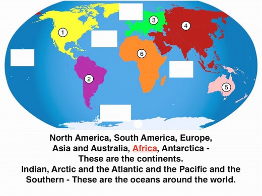 Continents and Oceans Song and Lesson from "Geography Songs" by Kathy Troxel