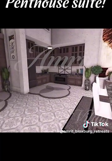 Our beautiful penthouse suite!! Has 5 bedrooms, 4 bathrooms, in-suite gym, & much more!! #bloxburgbuild #bloxburg #bloxburgresort #bloxburghotel #bloxburgroleplay #roblox #robloxroleplay