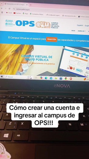 Cómo crear una cuenta en el campus de OPS