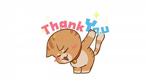 "Animated Cat Saying Thank You on White Background Stock Video - Video of happy, white: 321212151