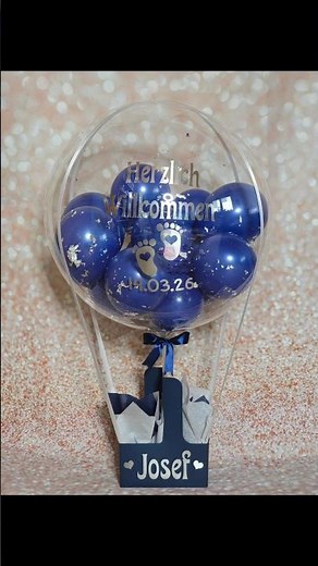 Personalisierter Baby Ballon 🎈 Geschenk zur Geburt | Herzlichen Willkommen Baby #diy
