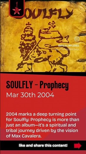 SOULFLY - Prophecy (2004) #soulfly #groovemetal #onthisday #metalreview #maxcavalera #grindcore