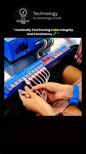 Technology on Instagram: "A continuity test checks whether an electrical cable is intact and properly connected from one end to the other. By sending a small current through the wire, it confirms that there are no breaks, loose connections, or internal damage. Consistent results during testing ensure the cable can reliably carry signals or power, making it a simple but essential step for safety and performance. #ContinuityTest #CableIntegrity #ElectricalTesting #WiringCheck #QualityControl #Elec
