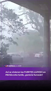 ¡Impresionante! Mérida bajo la lluvia 🌧️☔ ⁣ ⁣ Así se vivieron las lluvias de esta tarde, jueves 4 de septiembre. 😮⁣ https://www.aztecayucatan.com/noticias/asi-se-vivieron-fuertes-lluvias-yucatan-hoy-jueves-4-septiembre-2025 ⁣ #Lluvias #Tormentas #Clima #Huracán #AztecaYucatán | TV Azteca Yucatán