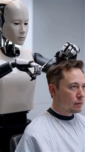 Elon Musk Trusting a Robot Barber Is Dope AF 🤖✂️