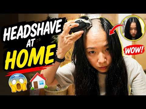At Home She Did THIS 😳🪒 Shocking Head Shave!