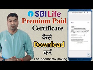 Sbi Life Insurance Premium Paid Certificate Download | How To Download Sbi Life Premium Receipt