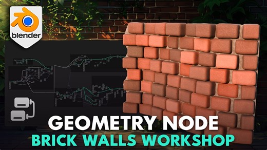 Blender Basics Geometry Node Brick Walls Workshop