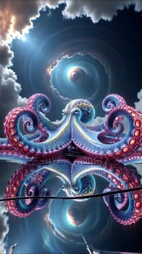 Surreal Cosmic Octopus