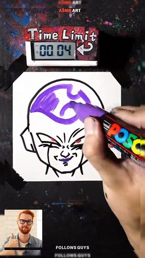 How to Draw FRIEZA in 40 Seconds #reels | Waoww Asmr Art ID