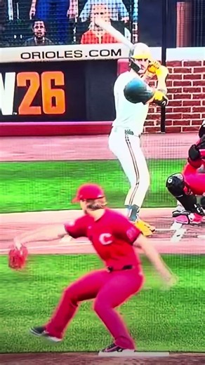 A amazing pitch for a strike by the Reds MLB the show 26 Reds vs Orioles