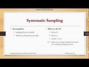 Sampling Techniques Part-7 (Systematic Sampling)