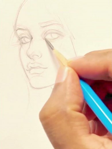 How to draw girl face realistic easy | How To Draw A Realistic Face Step By Step #drawing