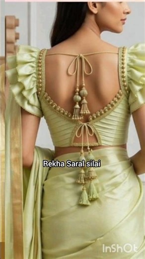 You will not find such beautiful blouse design anywhere else. Trendy beautiful designer blouse de...