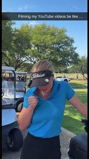 A short bts lol…. #gracecharis #golfswing #golf