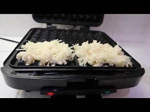 Waffle Hash Brown-No oil and made using the Waffle maker!