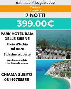PARK HOTEL BAIA DELLE SIRENE Forio d’Ischia - sul mare Scopri 👉 https://www.infoischia.com/hotel-baia-delle-sirene-ischia/ | InfoIschia.com