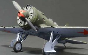 【纸模制作】1/33，I-16战斗机纸模MODELIK厂出品，YouTube转载，ナオ频道