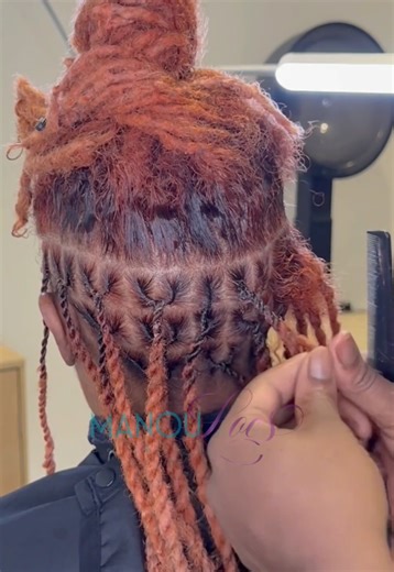 Locs ✔️ Color ✔️ Grey coverage ✔️ Two-strand twists ✔️ All wrapped up in this rich ginger tone 🔥 Healthy locs, intentional color, and a style that moves. 🗓️ January Books Open 🚶🏾‍♀️ Accepting New Clients Follow @manoulocs for loc care, color transformations & booking updates #LocsByManou #GingerLocs #GreyCoverage #TwoStrandTwists #AtlantaLoctician
