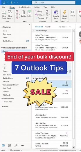 7 #Outlook tips for the price of none 💰 #email #tutorial #learnontiktok #gtd #officetips #Microdoft #techtips