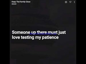 Keep Family close - Drake (LYRICS)
