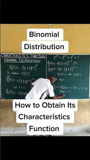 Characteristics Function of the Binomial Distribution: Variance of binomial variable