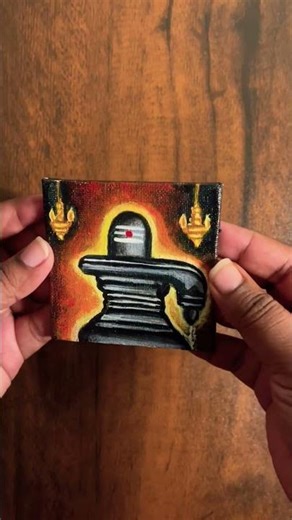 🕉️✨ Shiva Lingam Small Canvas Painting ✨🕉️ | Canvas painting #SivaLingam #CanvasPainting