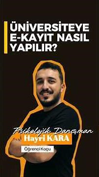 How to E-REGISTER for the University? #yks