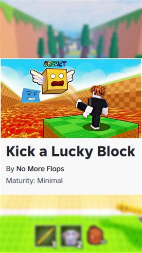 GAME BRAINROT SERU | kick a lucky block roblox #shorts
