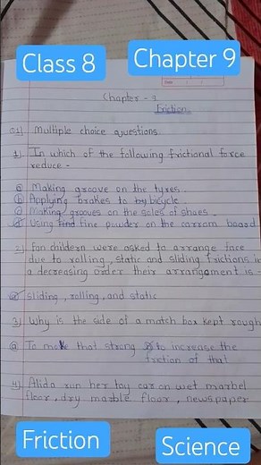 class 8 science chapter 9 friction #exam #upsc