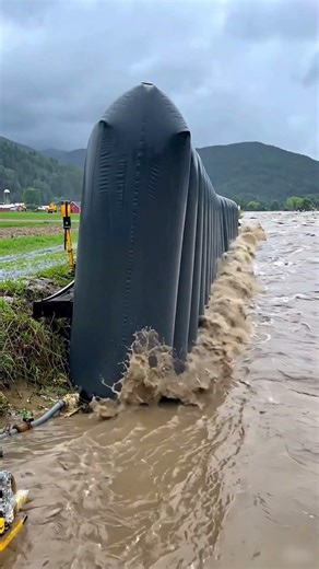 Plastic barrier is used to secure the edges of the field