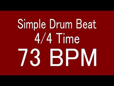 73 BPM 4/4 TIME SIMPLE STRAIGHT DRUM BEAT FOR TRAINING MUSICAL INSTRUMENT / 楽器練習用ドラム