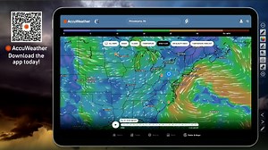 Interactive map capabilities available on the free AccuWeather app