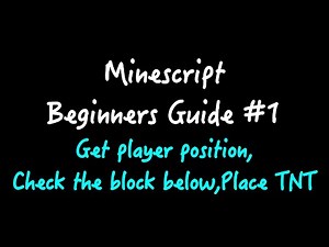 Minescript Beginners Guide 01: TNT Trap Underfoot Script