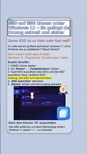 Upgrade statt Neuinstallation: SSD auf größere SSD klonen Windows 11 einfach erklärt #ssd#pc#upgrade