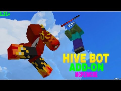 Hive Bot Add-on For MCPE/MCBE (This Add-on Will Improve Your PvP !!)