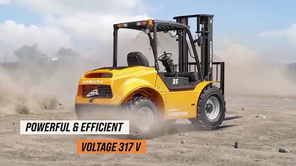 We are very excited to announce the new arrival of our electric rough terrain forklifts powered by high-voltage lithium batteries. The High-voltage lithium battery rough terrain forklifts range from 2.5-3.5t and feature as high performance as diesel one while enjoying zero-emission, reduced noise, and low total cost of ownership. | Hangcha Forklift