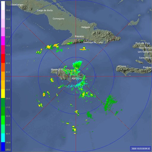 The latest Meteorological Service of Jamaica radar animation from its Kingston office--and made available by Brian McNoldy, Univ. of Miami, Rosenstiel School | Tom Skilling