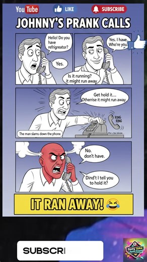 Johnny’s HILARIOUS Fridge Prank Will Make You LOL! 🍎📞 #Shorts #funny